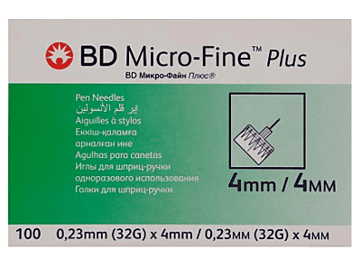 BD Micro-Fine Plus Needle 4mm 100'sv