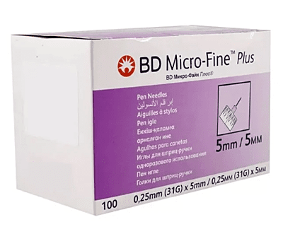 BD Micro-Fine Plus Needle 5mm 100's