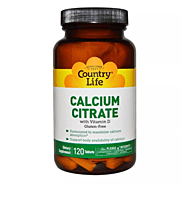 Country Life Calcium Citrate With Vitamin D Tablets For Bone Health, Pack of 120's Country Life Calcium Citrate With Vitamin D Tablets For Bone Health, Pack of 120's