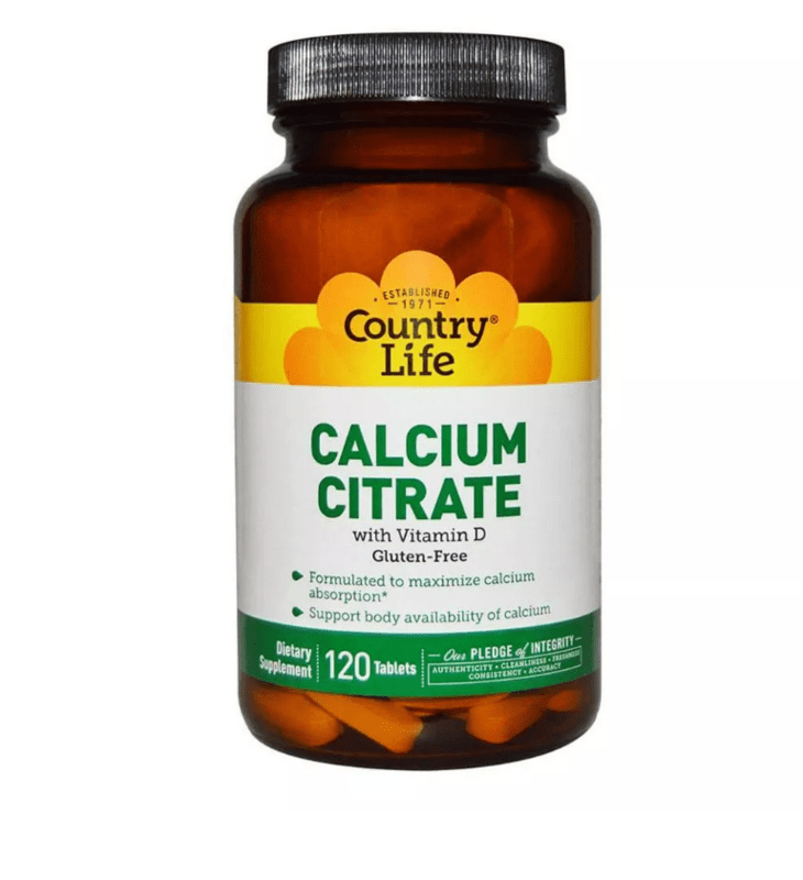 Country Life Calcium Citrate With Vitamin D Tablets For Bone Health, Pack of 120's Country Life Calcium Citrate With Vitamin D Tablets For Bone Health, Pack of 120's