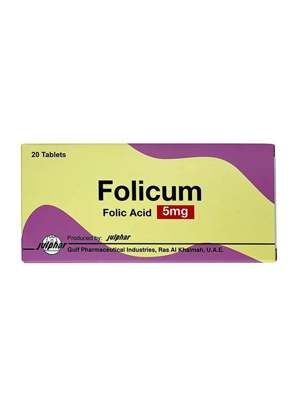 Folicum 5Mg 20 Tabs Folicum 5Mg 20 Tabs