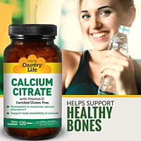 Country Life Calcium Citrate With Vitamin D Tablets For Bone Health, Pack of 120's Country Life Calcium Citrate With Vitamin D Tablets For Bone Health, Pack of 120's