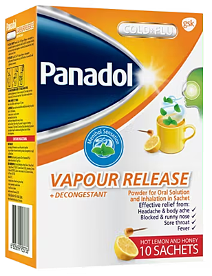 Panadol Cold and Flu Vapour Releas+Decongestant