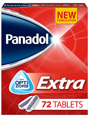 Panadol Extra With Optizorb, 72 Tablets