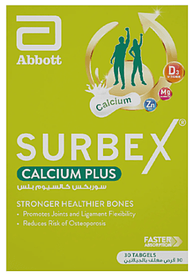 Surbex Calcium Plus Tabgel 30's