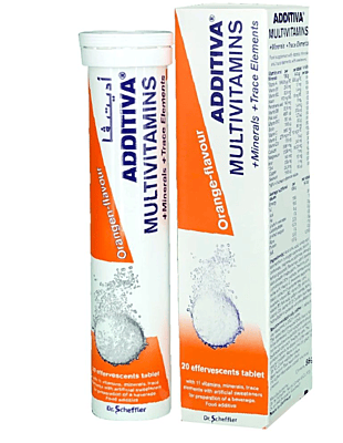 Additiva Multivitamins + Minerals + Trace Elements Orange Effervescent Tablets 20's Additiva Multivitamins + Minerals + Trace Elements Orange Effervescent Tablets 20's